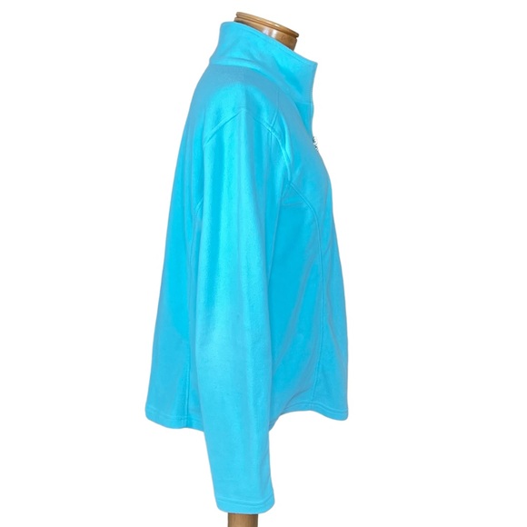 IZOD Women’s 1/4 Zip Aqua Polar Fleece Top Size Medium EUC - Picture 8 of 12